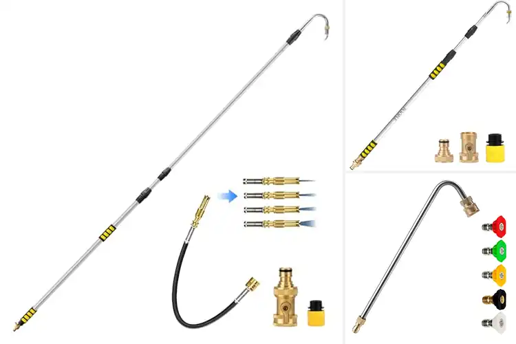 Detailed view of Best Curved Gutter Cleaning Wands